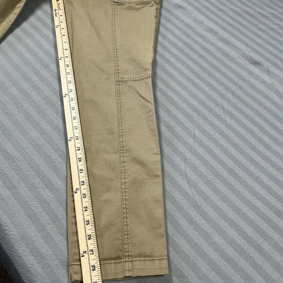 WHBM The Pret-A-Jet Pants Womens 10 Long Khaki High-Rise Utility Straight Leg - Picture 7 of 13